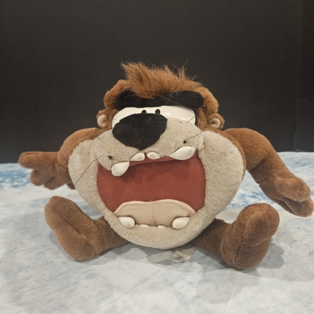 Vintage 1997 Taz Tasmanian Devil Plush Looney Tunes‎ Warner Bros Stuffed Animal